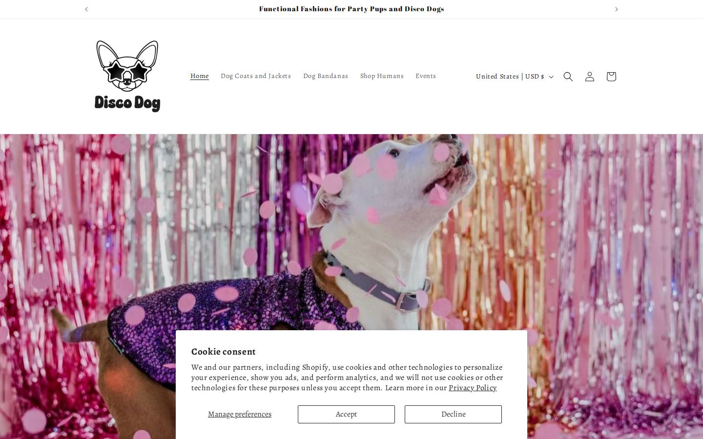 shopdiscodog.com homepage screenshot
