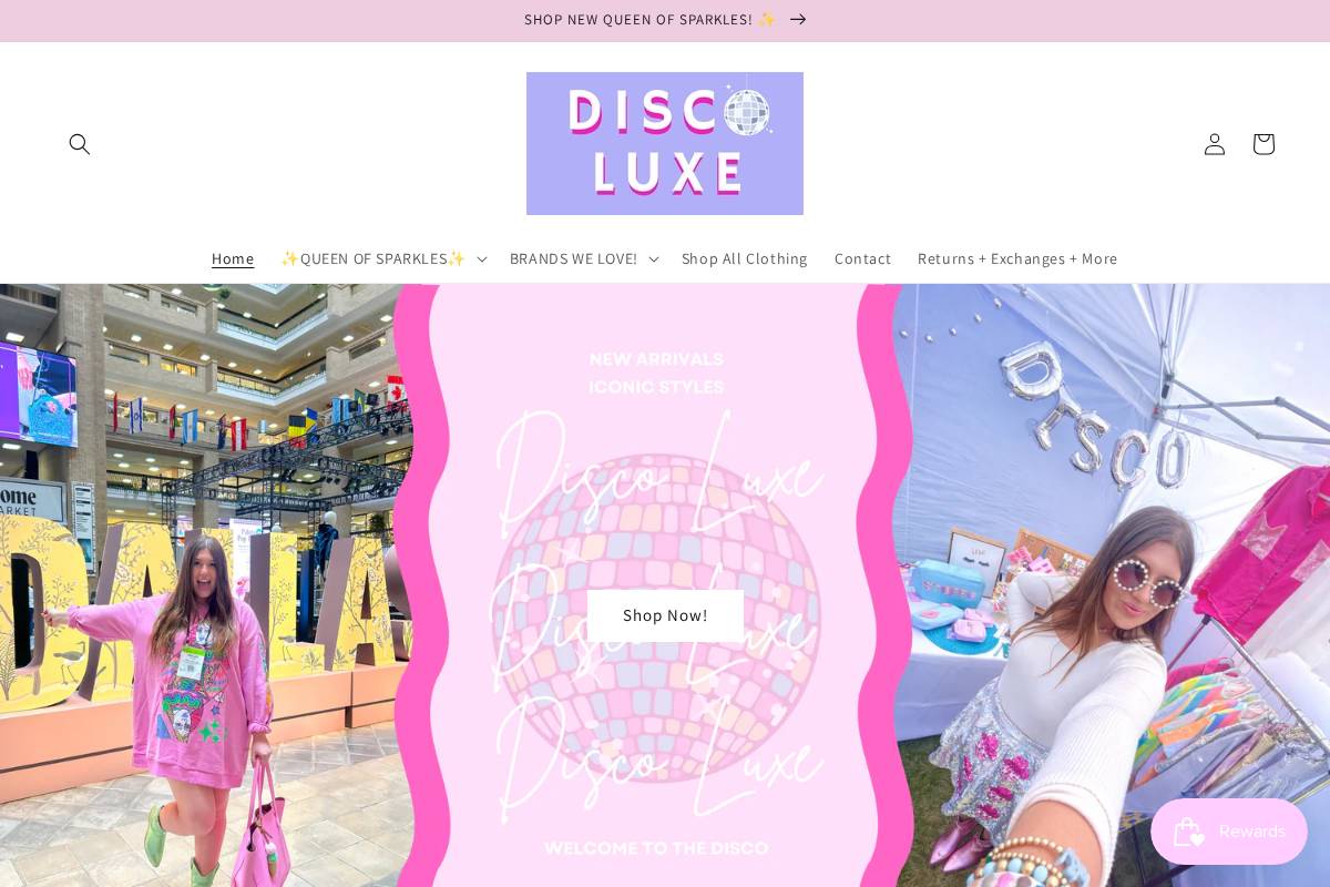 shopdiscoluxe.com homepage screenshot
