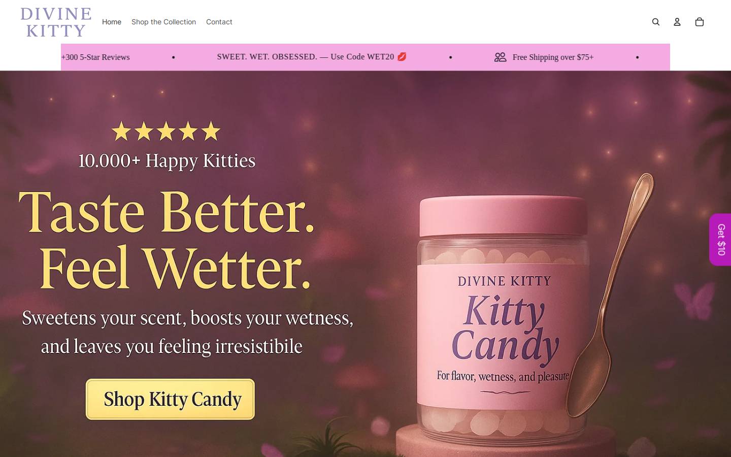shopdivinekitty.com homepage screenshot