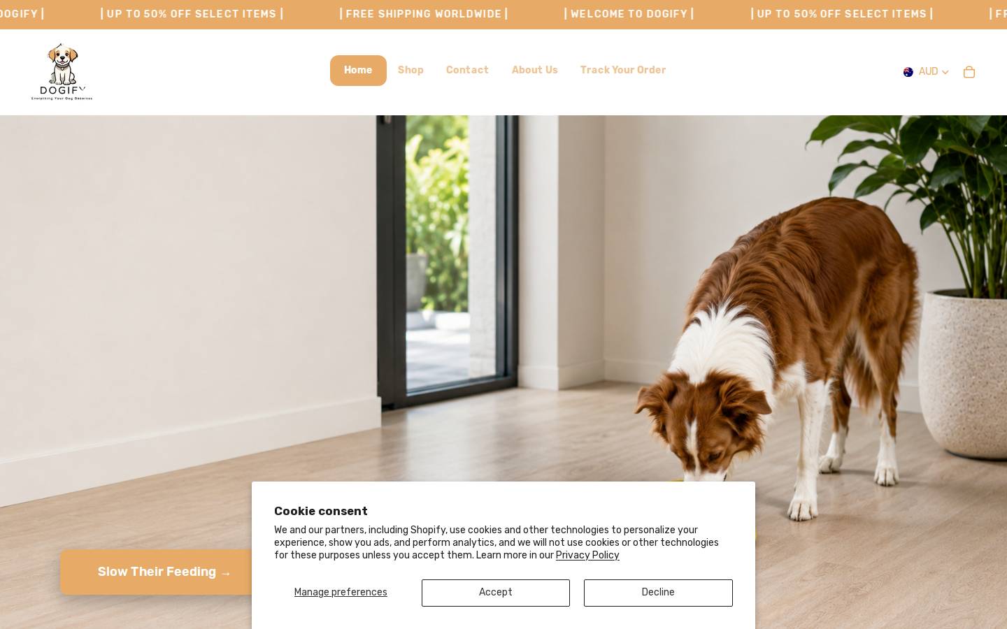 shopdogify.com homepage screenshot