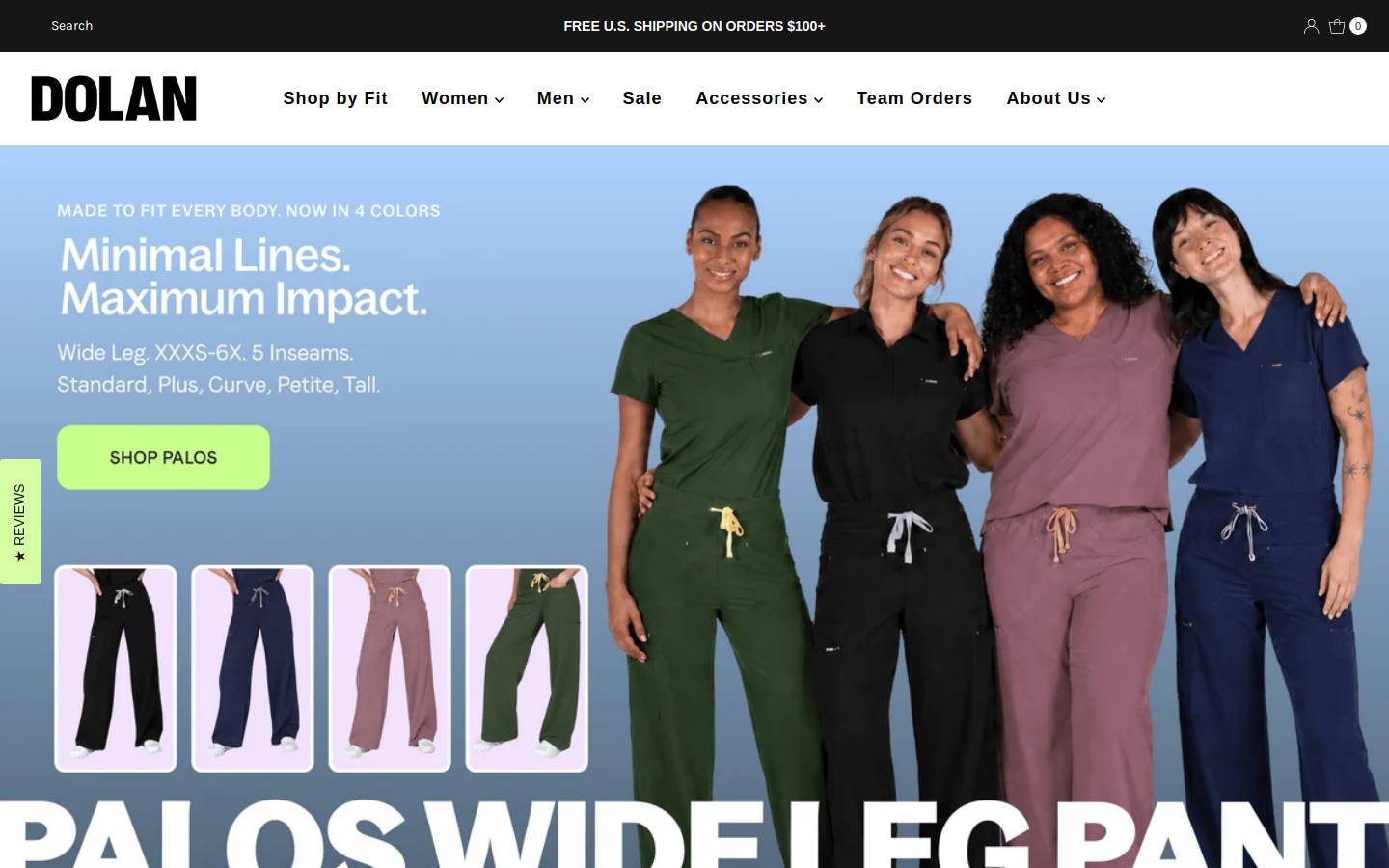 Shop DOLAN homepage screenshot