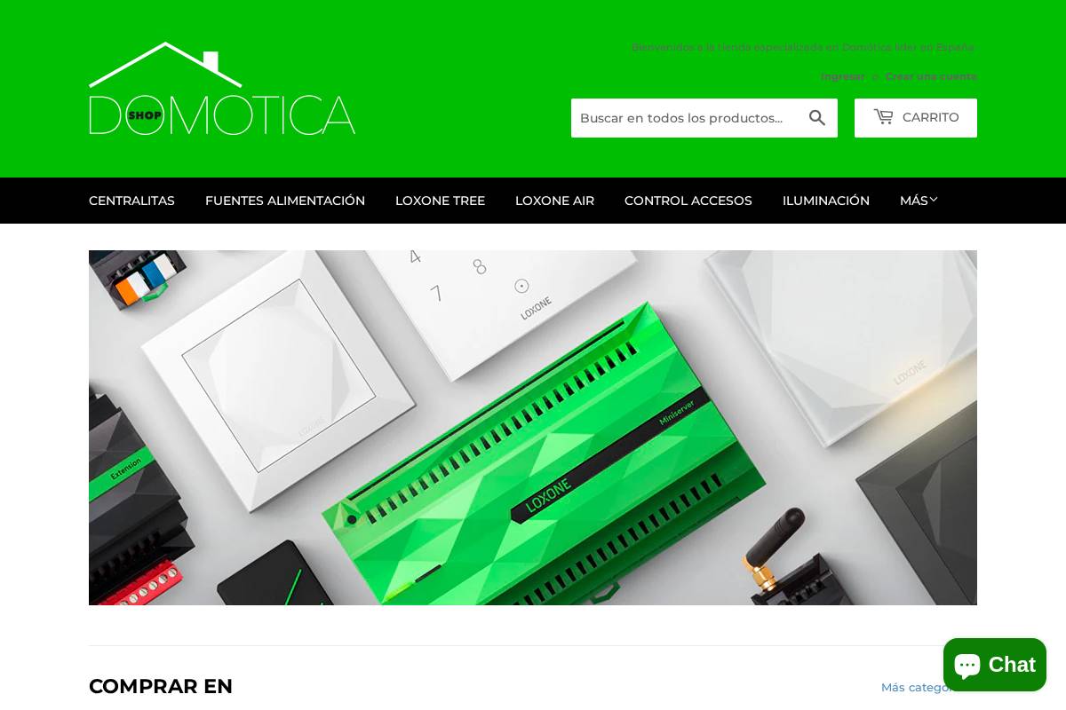shopdomotica.com homepage screenshot