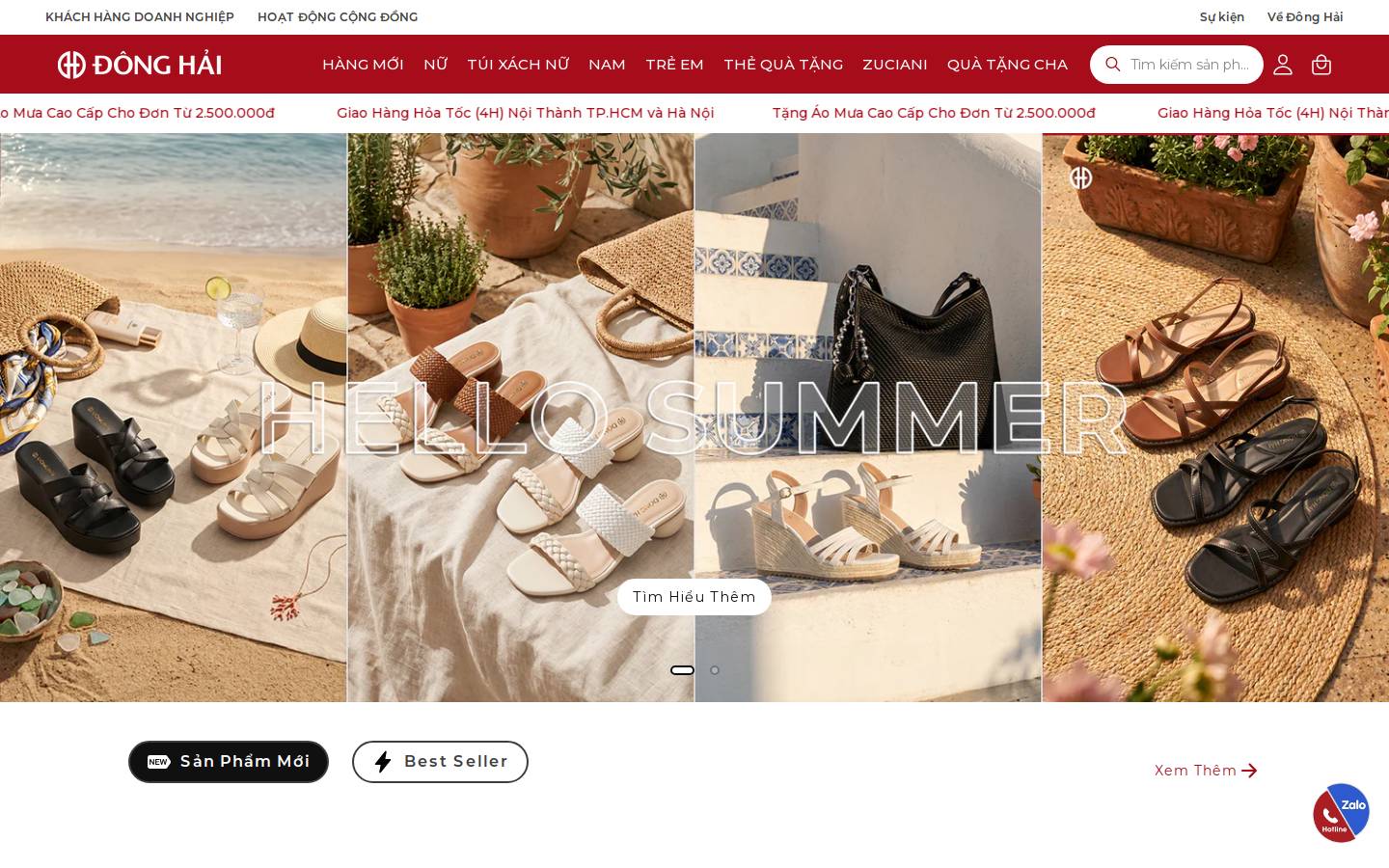 shopdonghai.com homepage screenshot