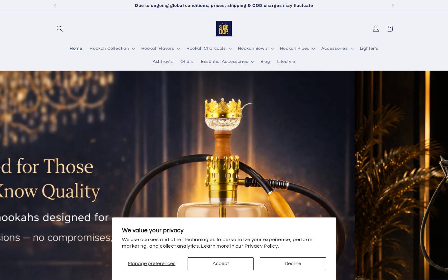 shopdop.in homepage screenshot