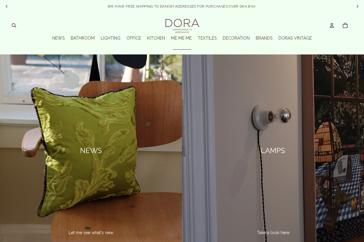 DORA homepage screenshot
