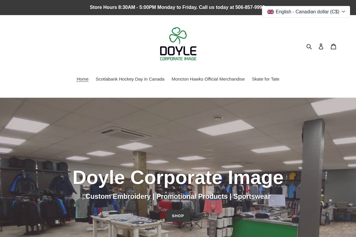 shopdoyleci.com homepage screenshot