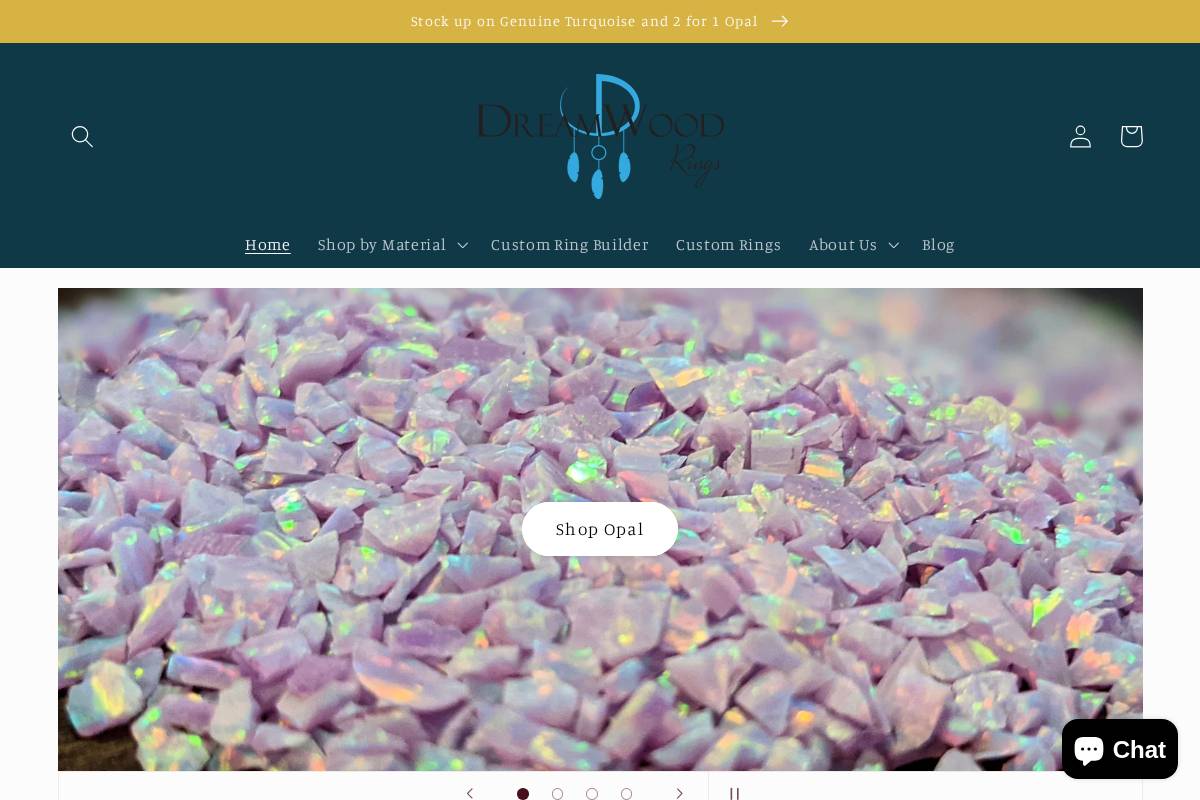 shopdreamwood.com homepage screenshot