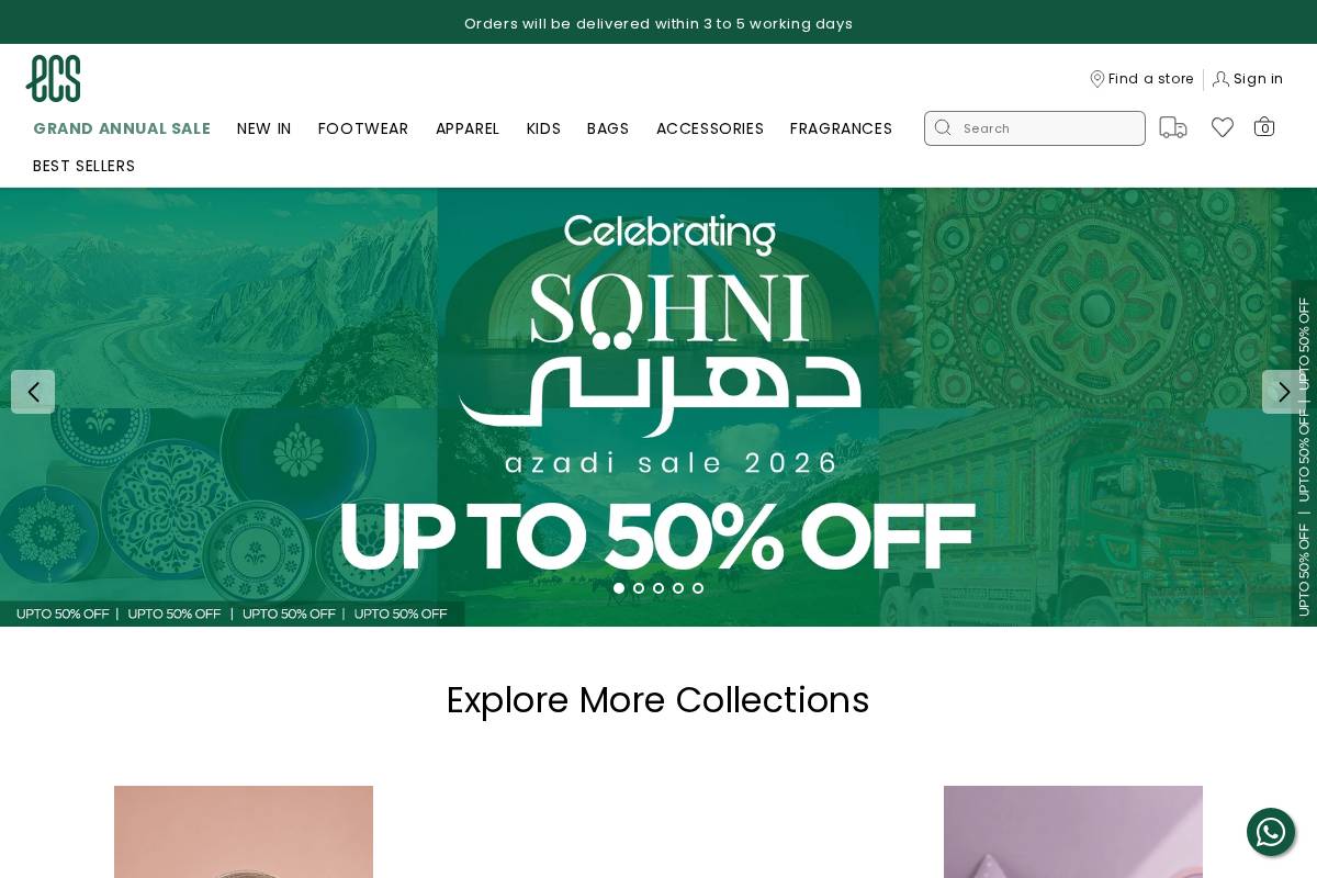shopecs.com homepage screenshot