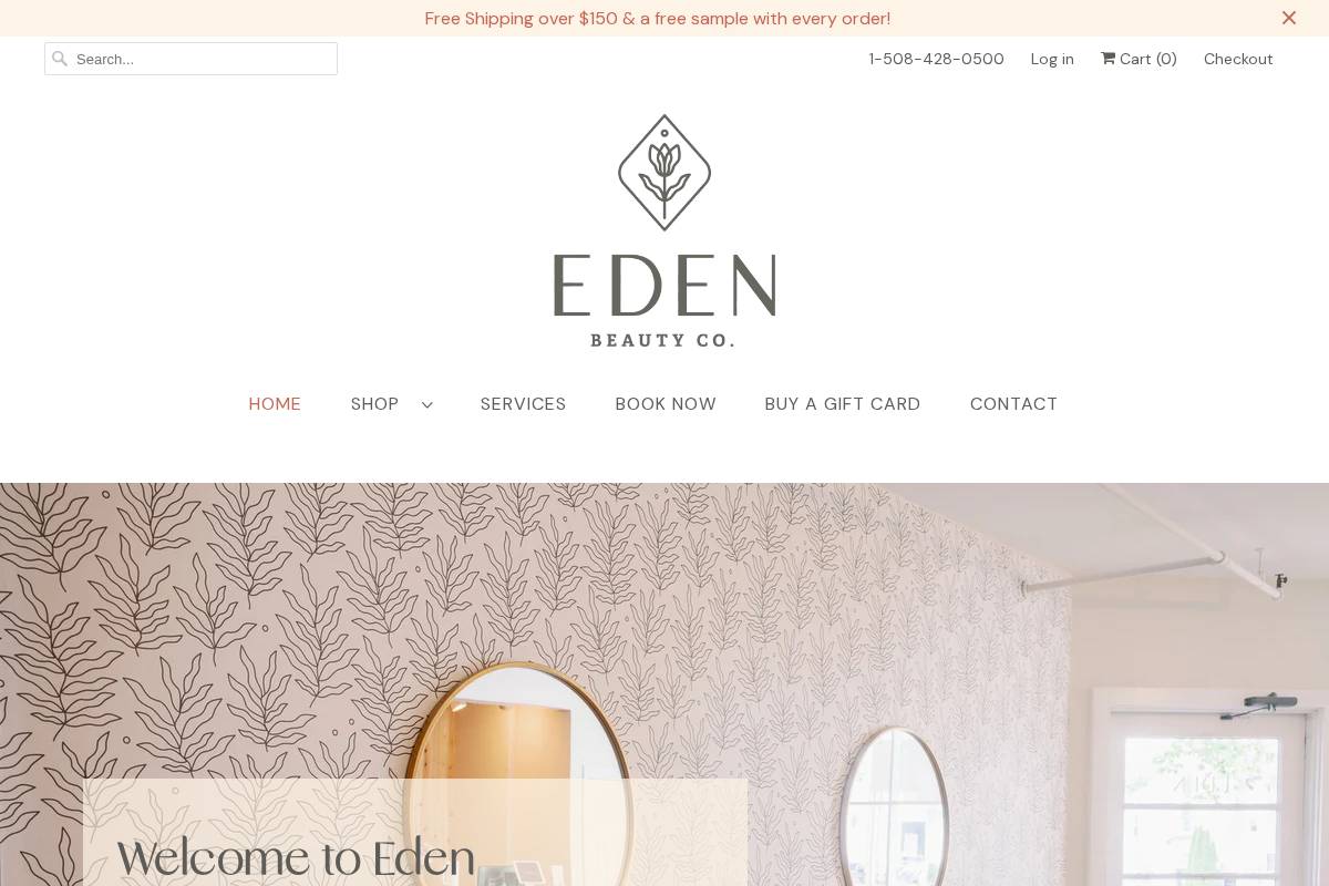 shopedenbeautyco.com homepage screenshot