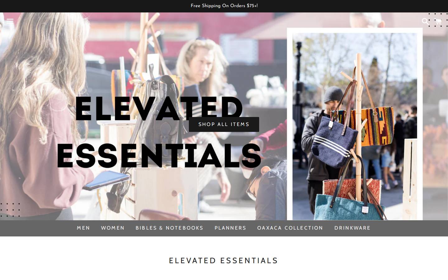 shopelevatechurch.org homepage screenshot