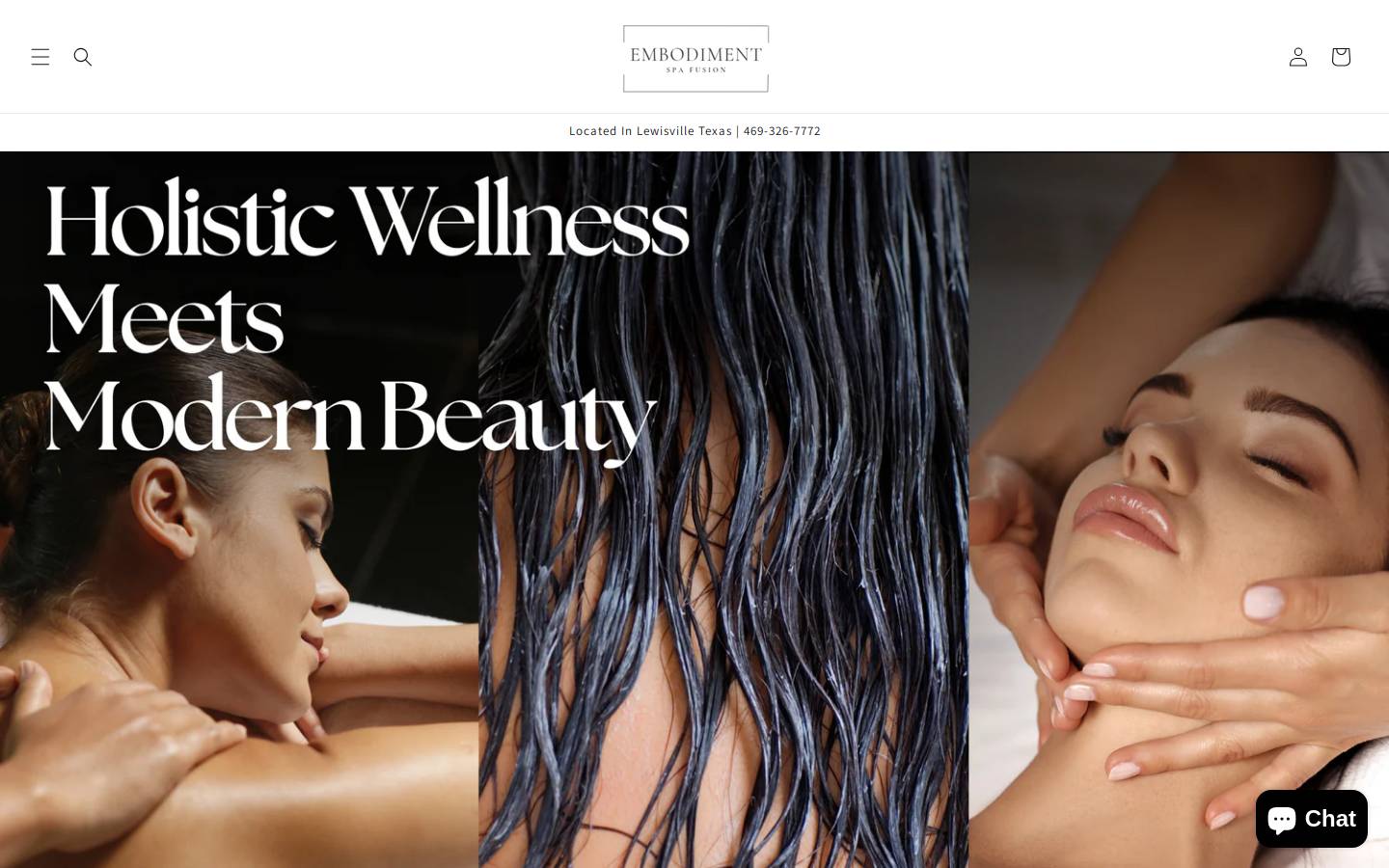 shopembodiment.com homepage screenshot