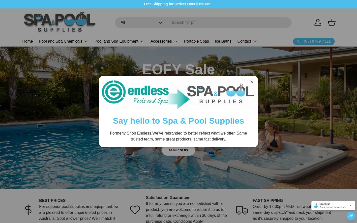 Shopendless homepage screenshot