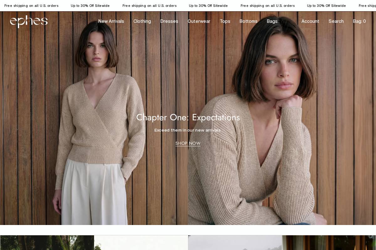 shopephes.com homepage screenshot