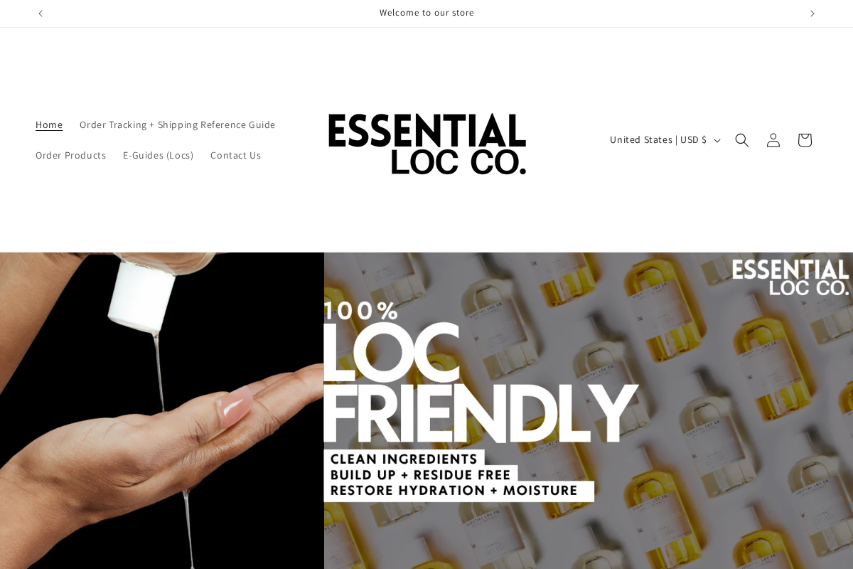 Essential Loc Co. homepage screenshot