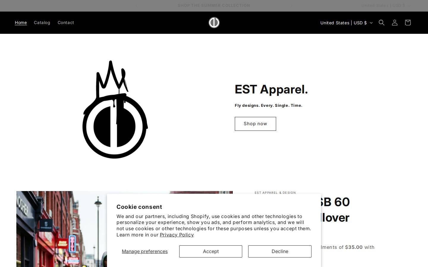 shopestapparel.com homepage screenshot