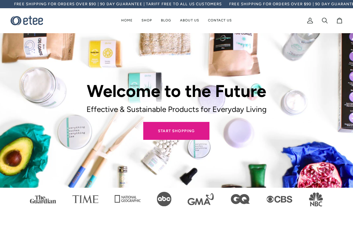 shopetee.com homepage screenshot