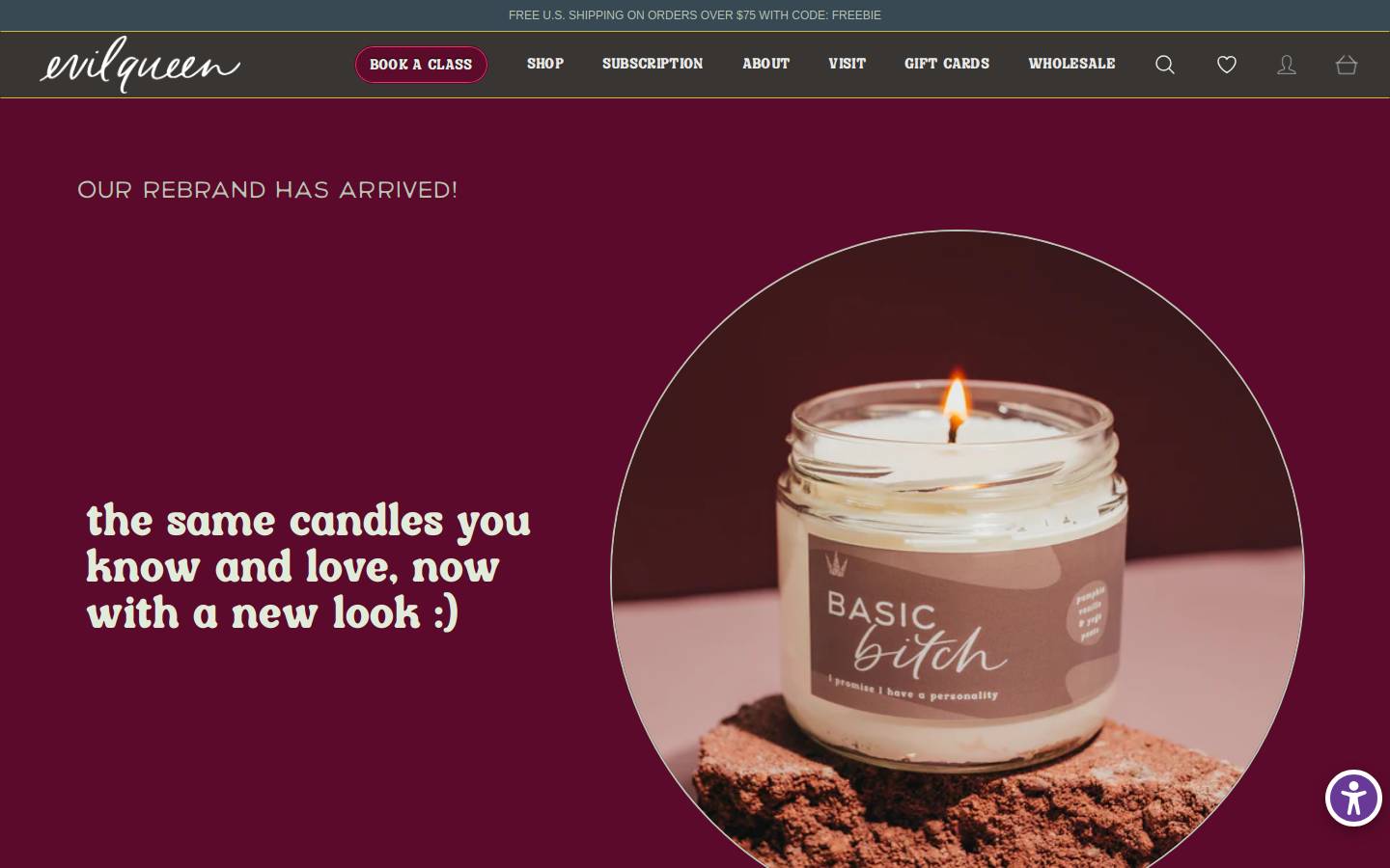 shopevilqueen.com homepage screenshot
