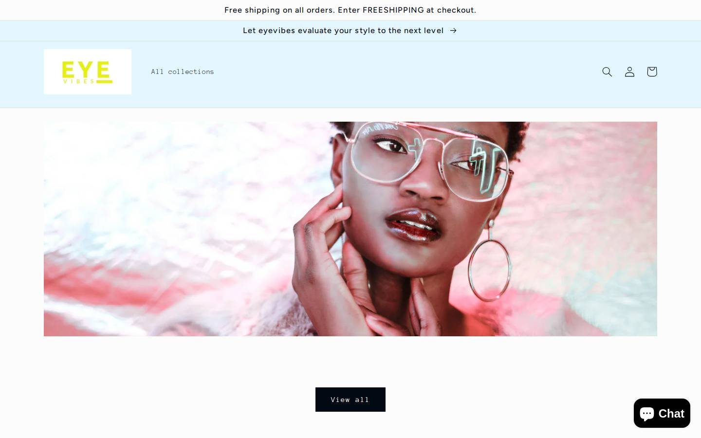 shopeyevibes.com homepage screenshot