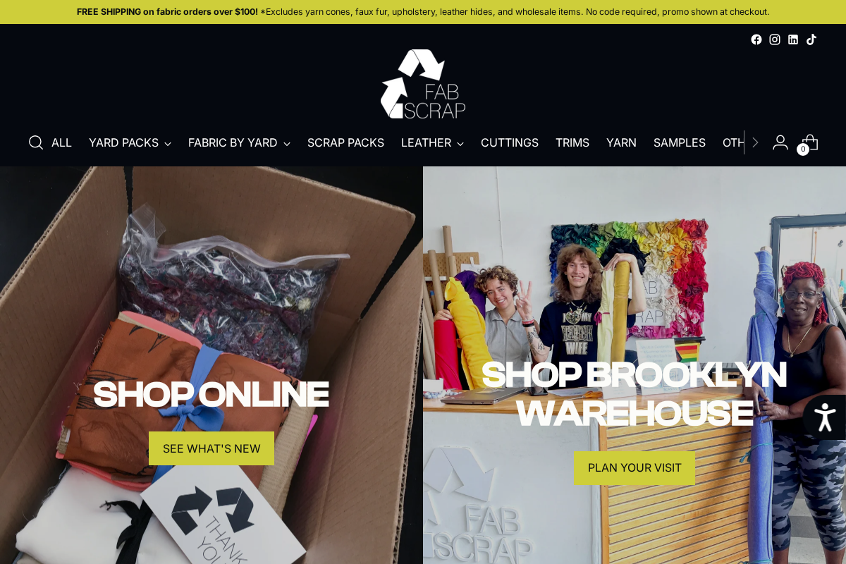 FABSCRAP homepage screenshot