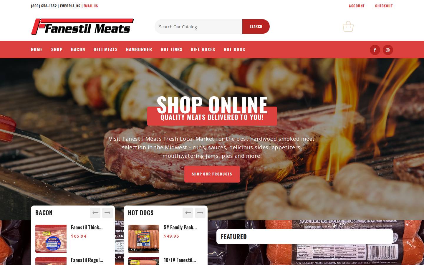 shopfanestils.com homepage screenshot