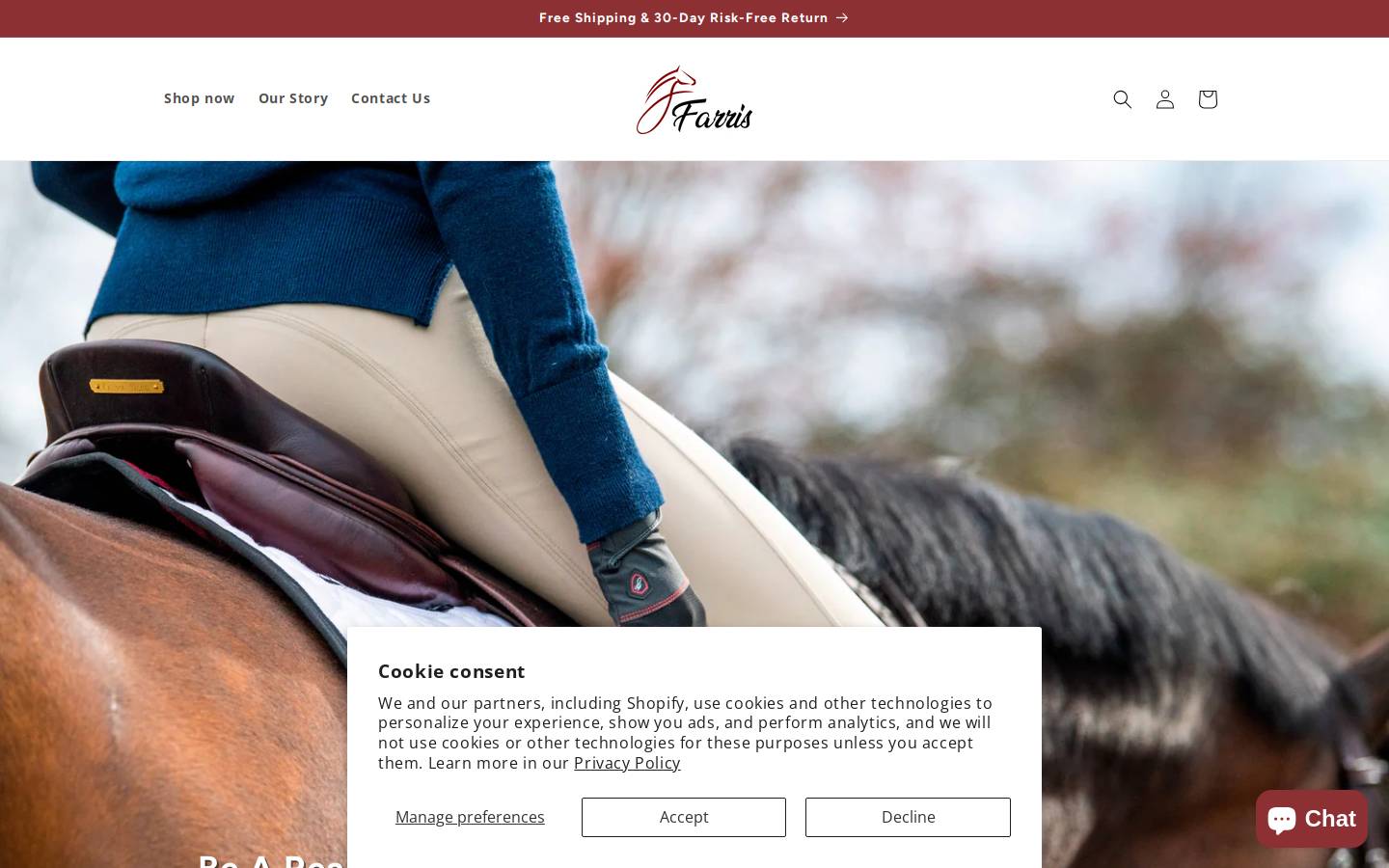 shopfarris.com homepage screenshot