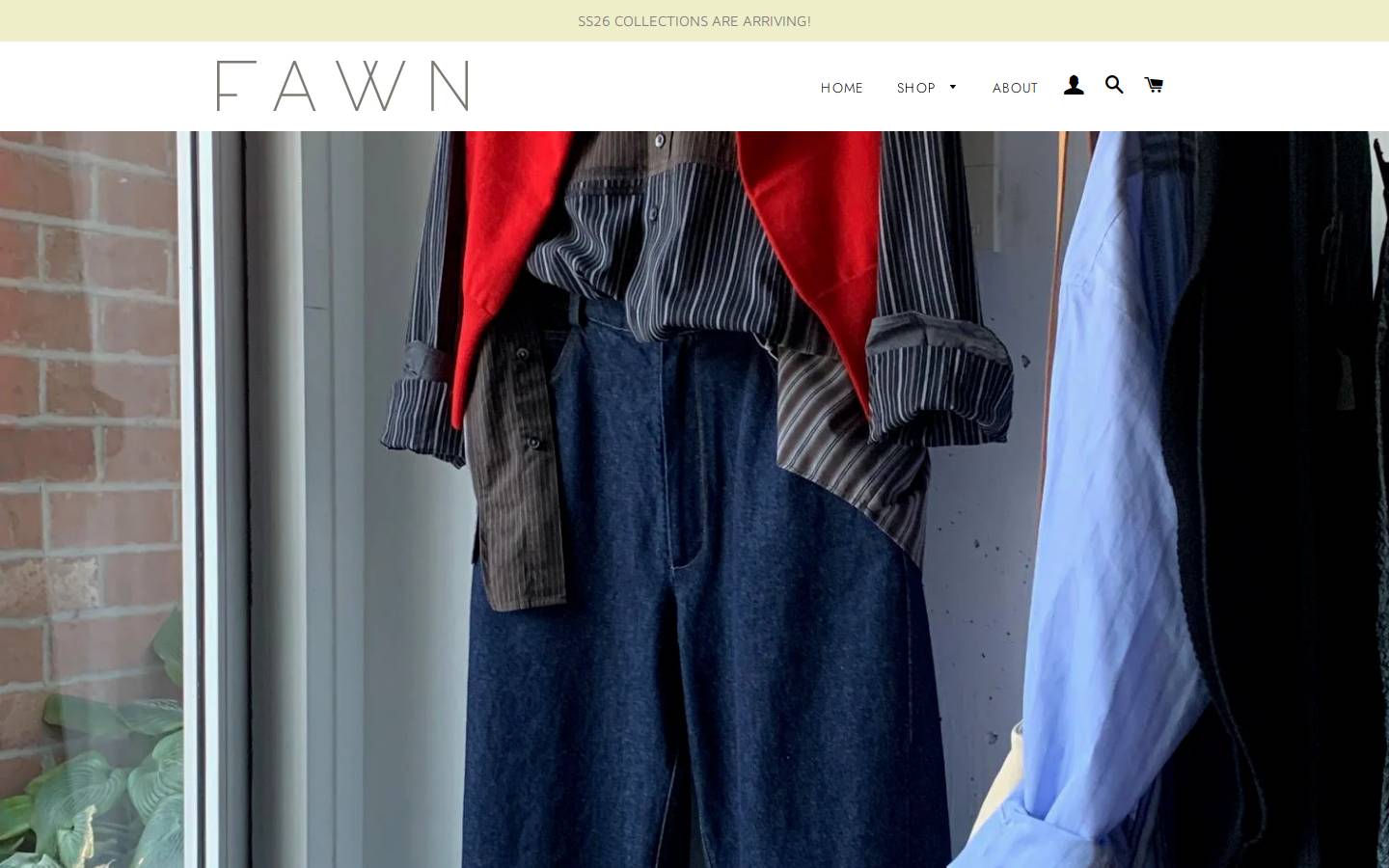shopfawn.com homepage screenshot