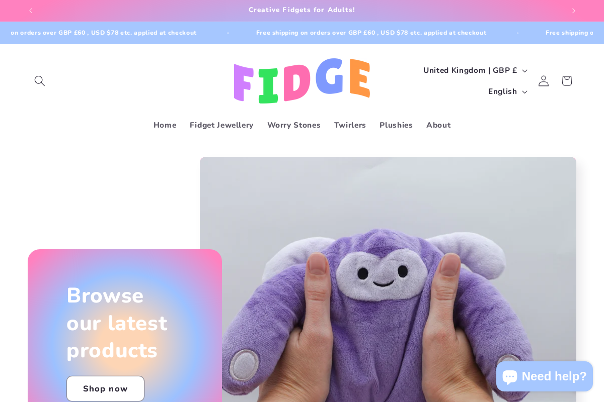 Shopfidge homepage screenshot