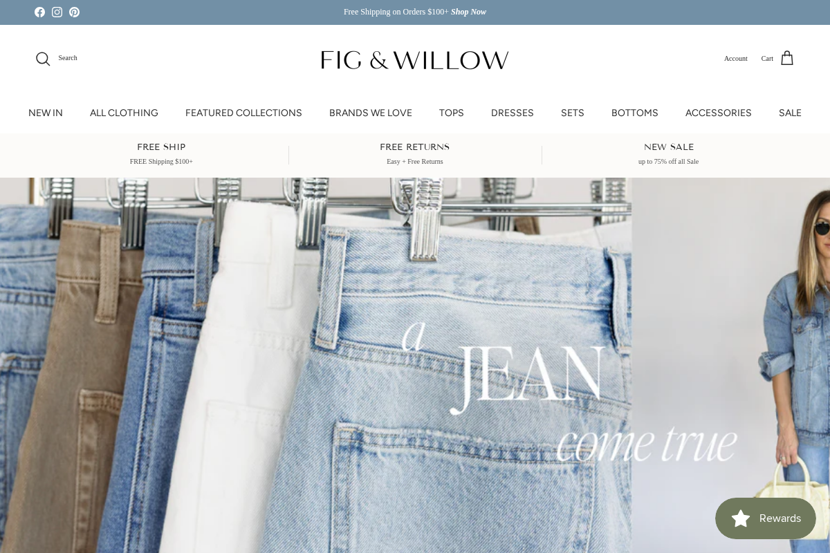 Fig & Willow homepage screenshot