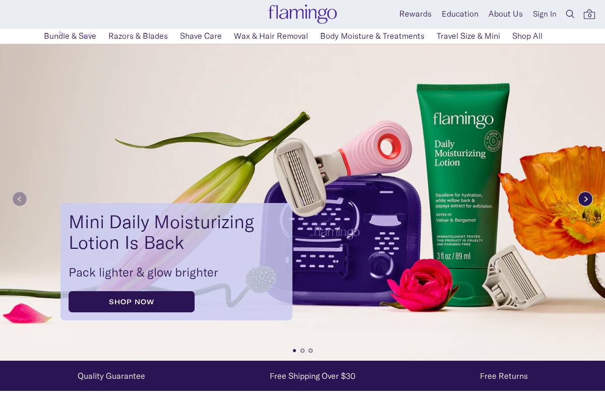 Shopflamingo homepage screenshot