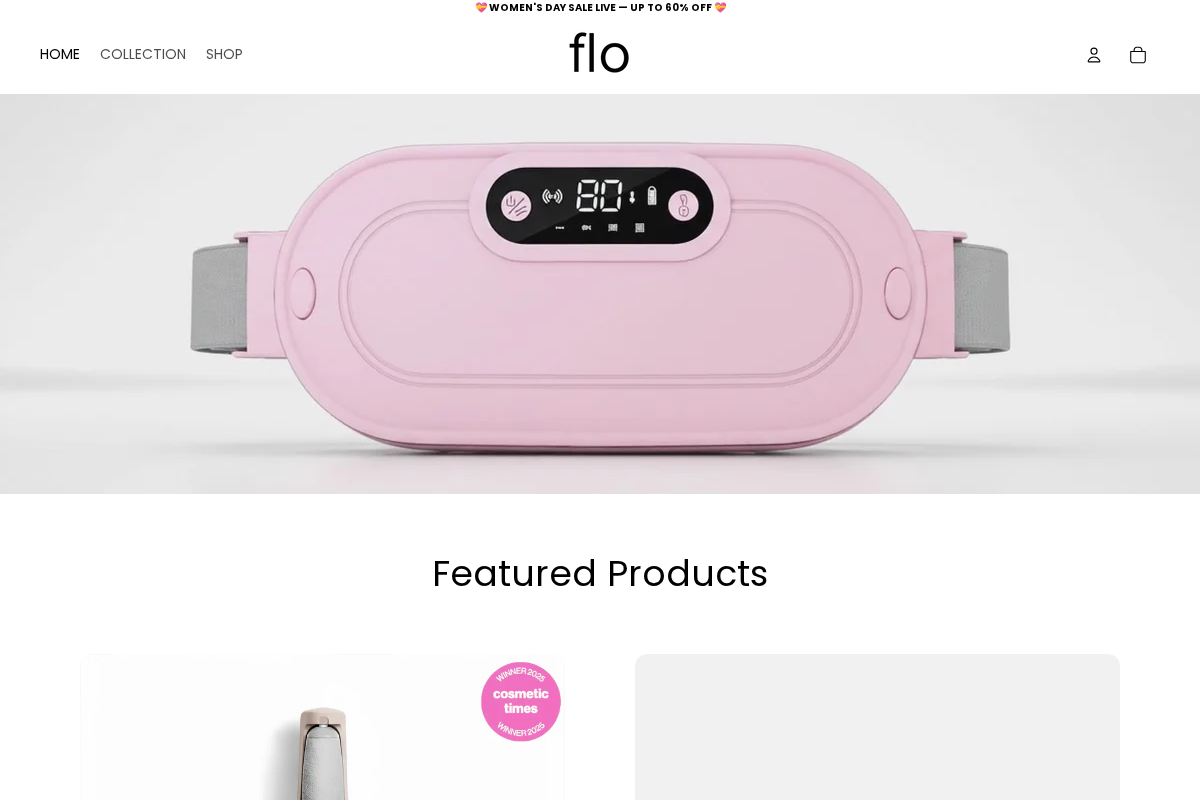 flo homepage screenshot