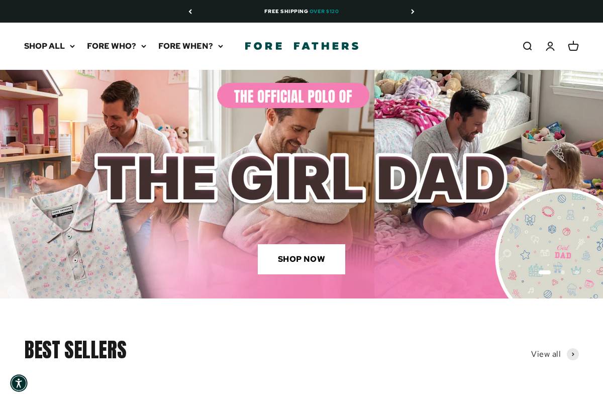 shopforefathers.com homepage screenshot