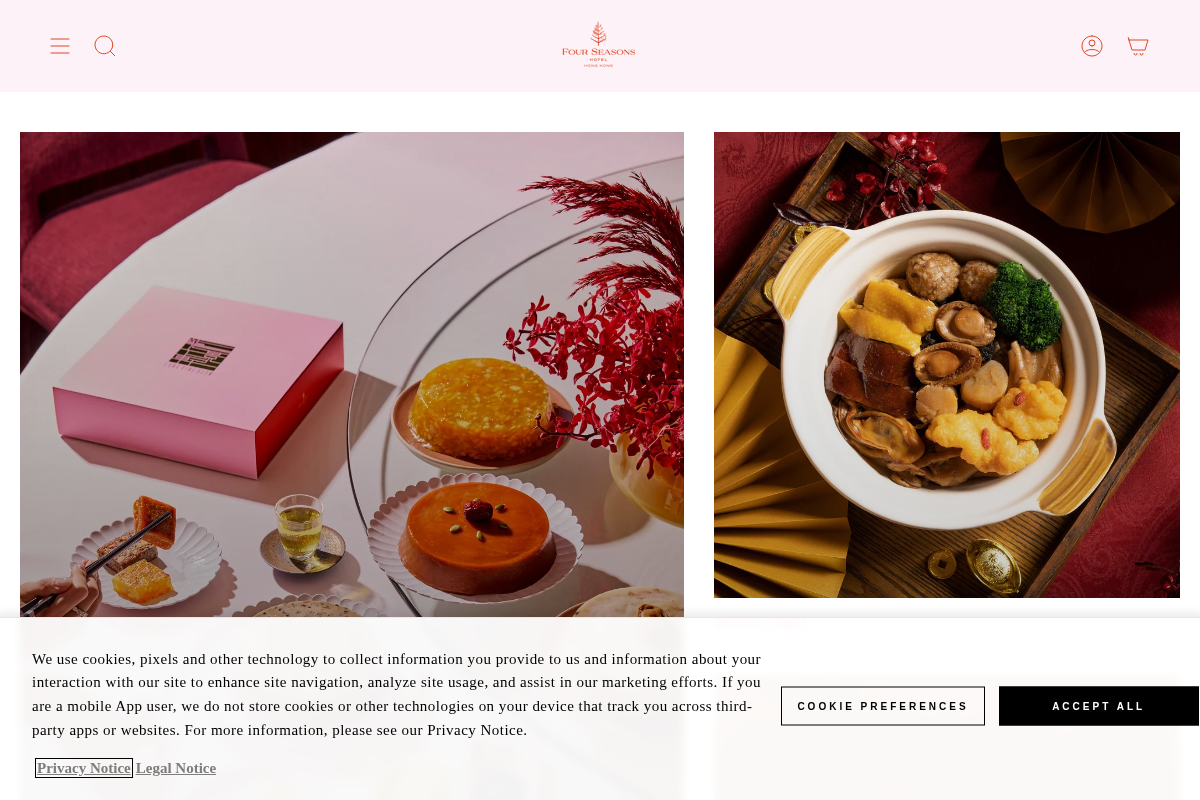 Four Seasons Hotel Hong Kong homepage screenshot