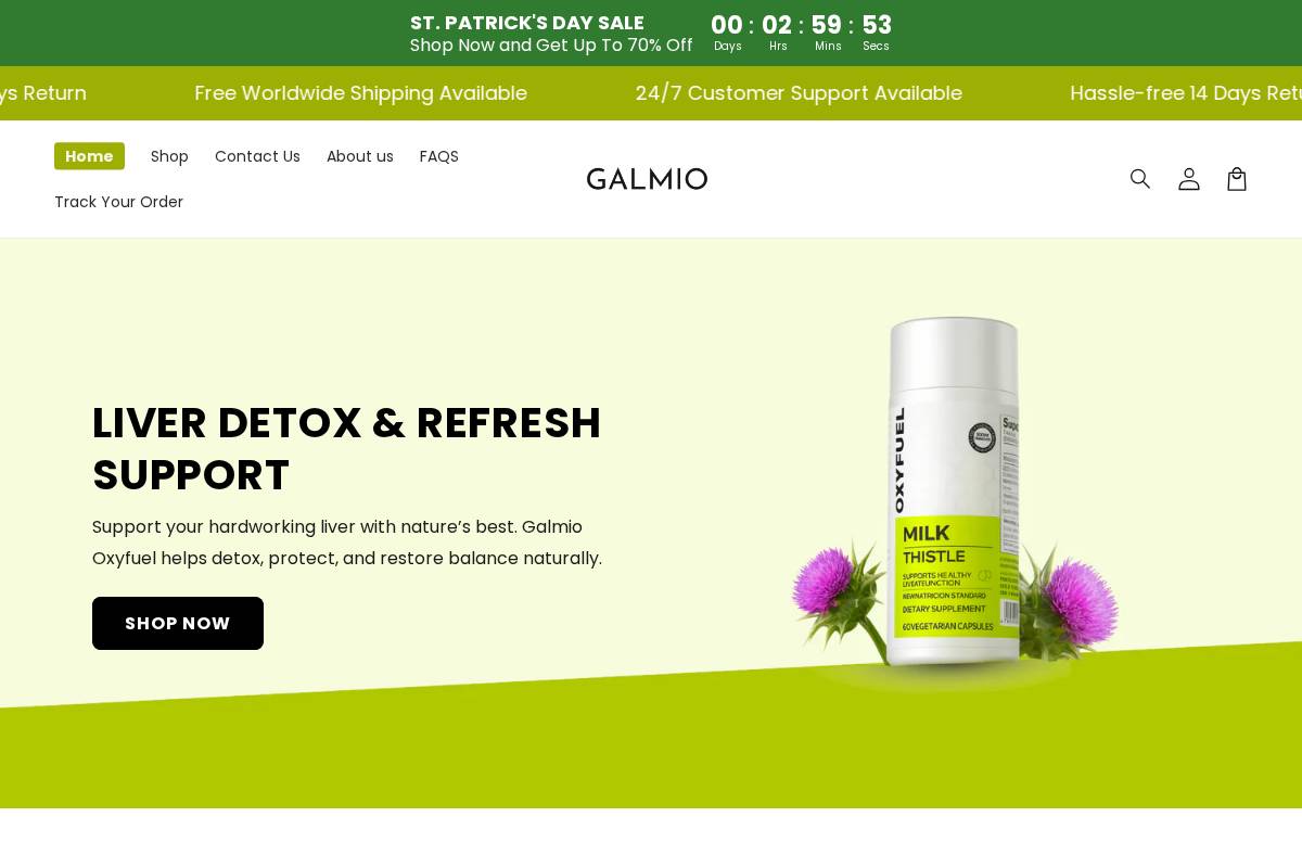 shopgalmio.com homepage screenshot