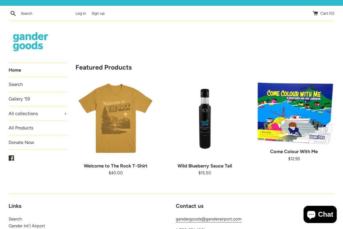 shopgandergoods.com homepage screenshot