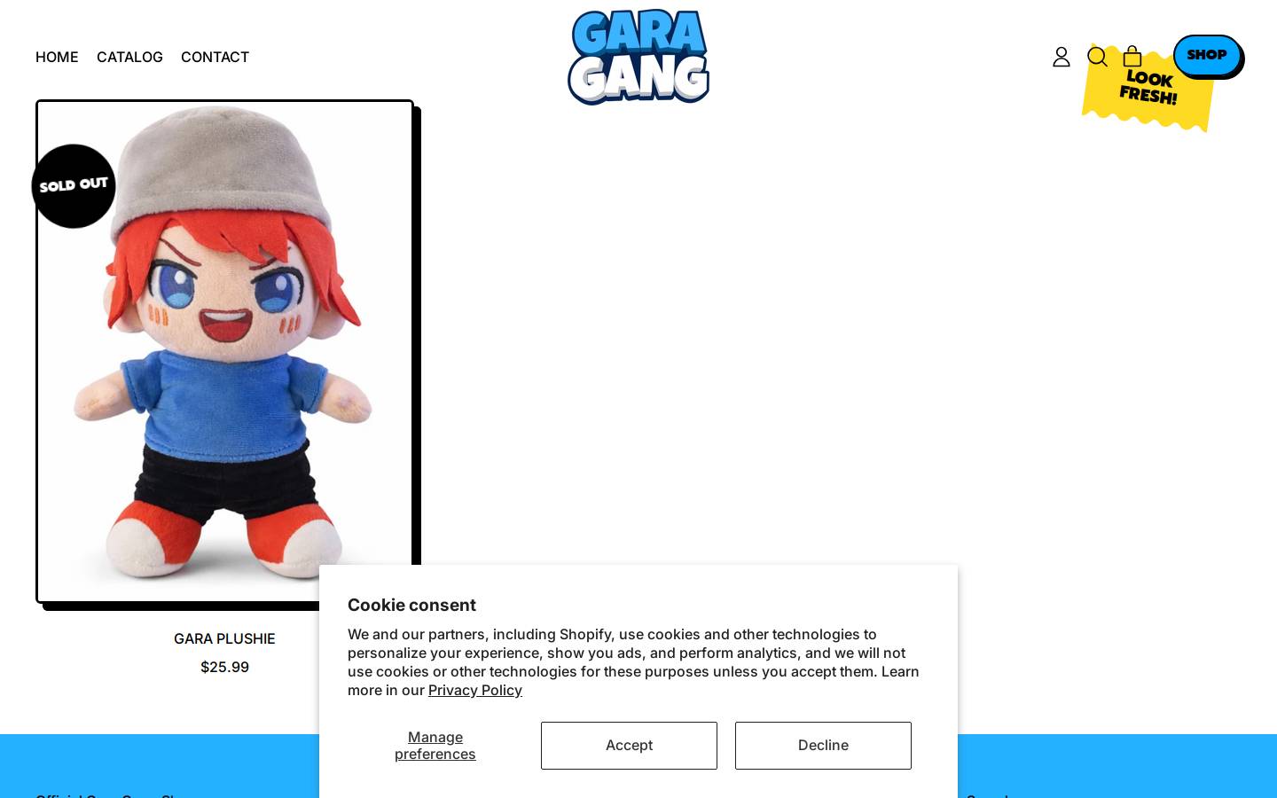 shopgara.com homepage screenshot