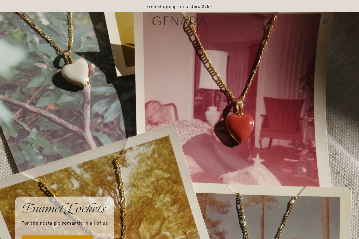 Genara homepage screenshot