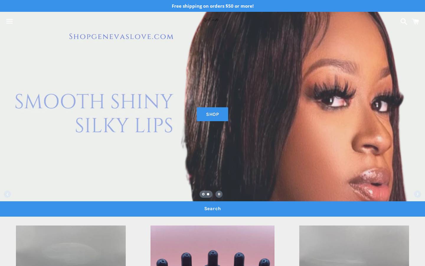 shopgenevaslove.com homepage screenshot