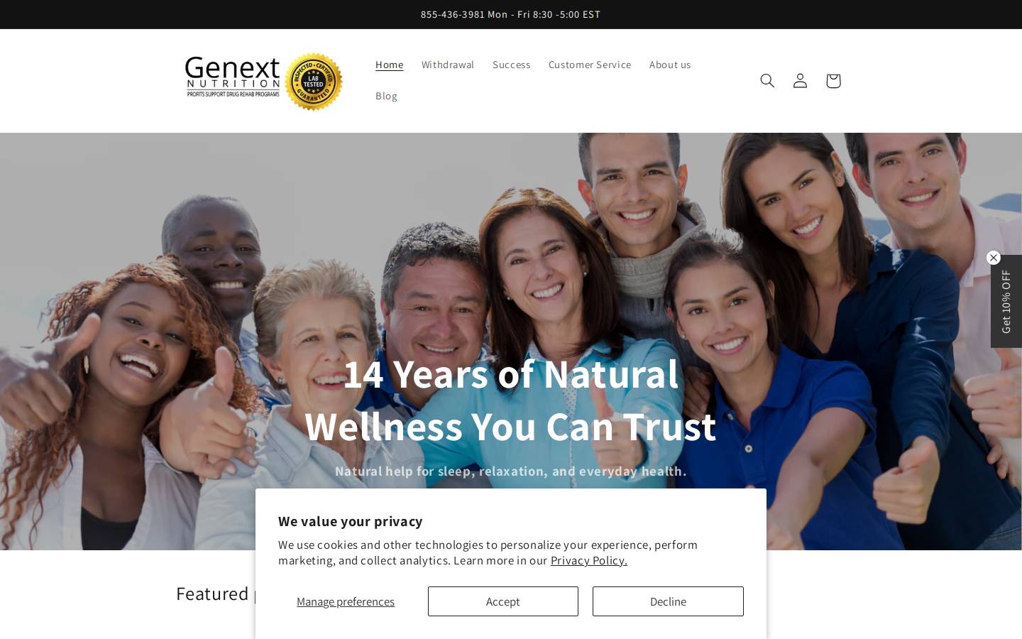 shopgenext.com homepage screenshot