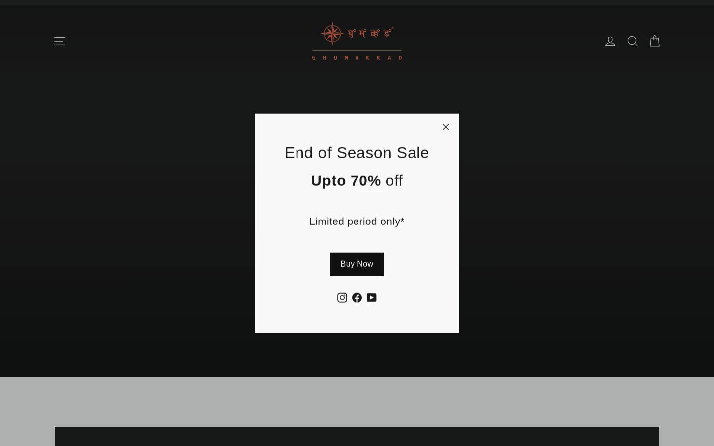 shopghumakkad.com homepage screenshot