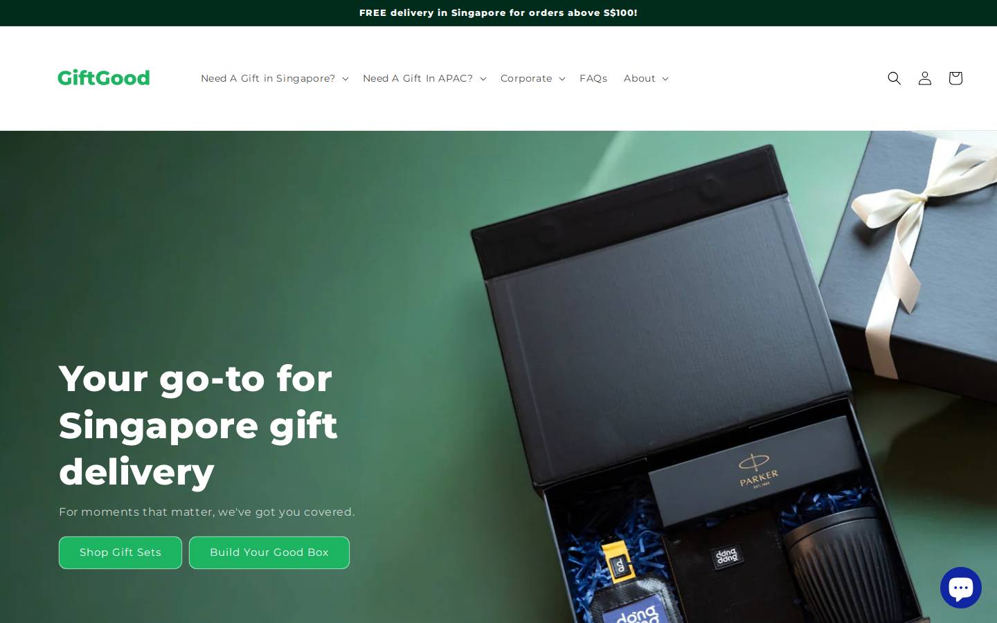 shopgiftgood.com homepage screenshot
