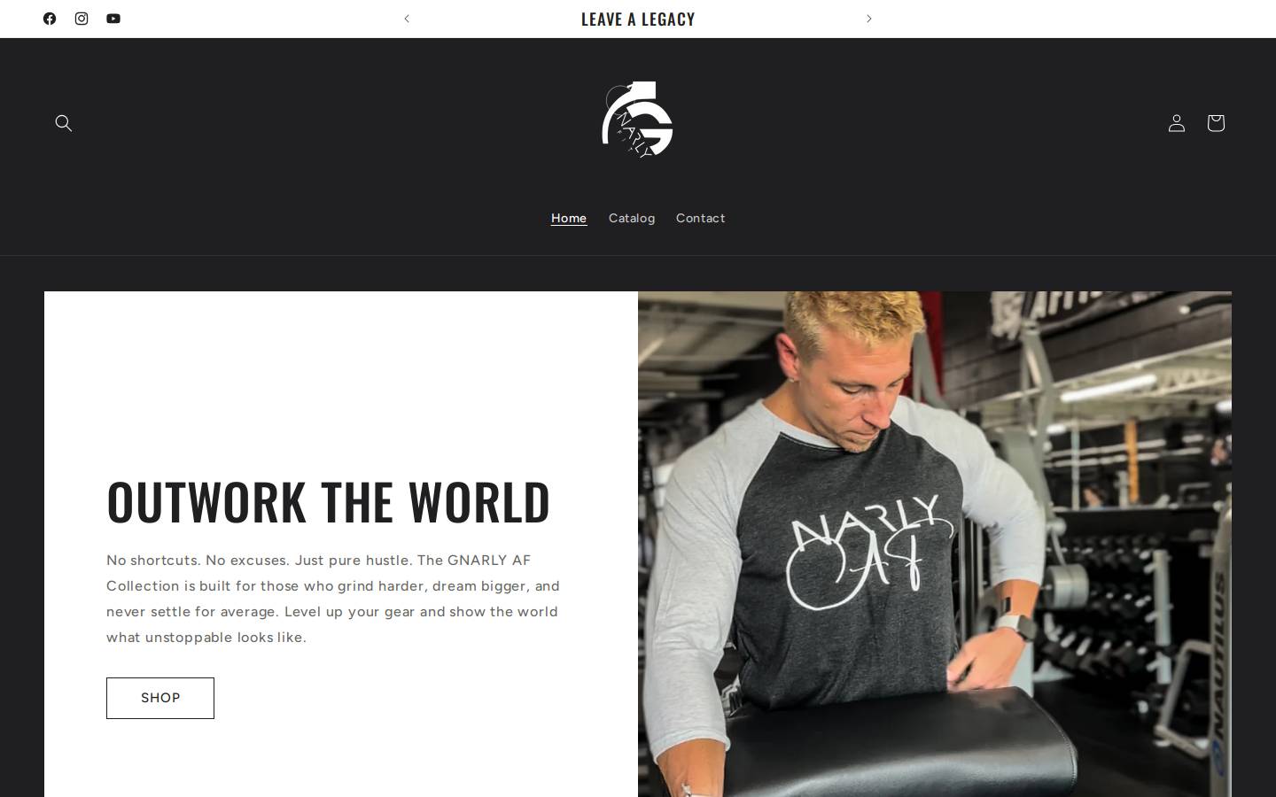 shopgnarlyfit.com homepage screenshot