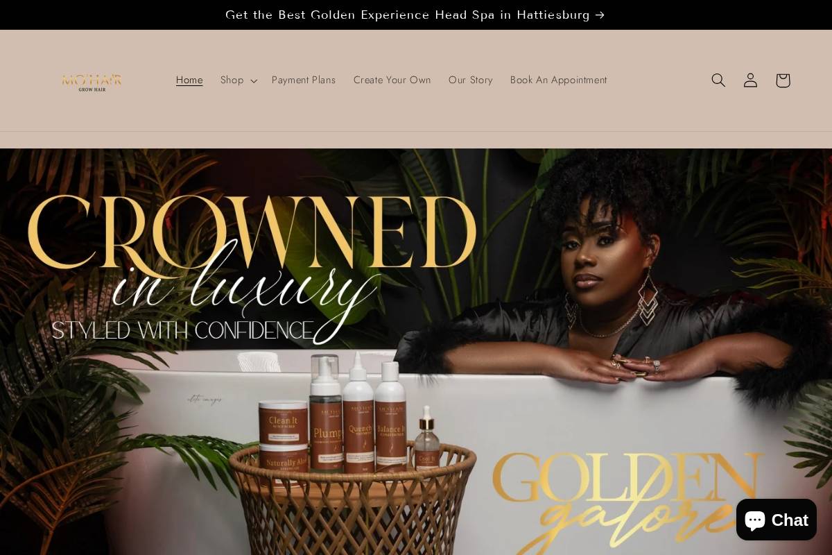 Golden Galore Beauty homepage screenshot