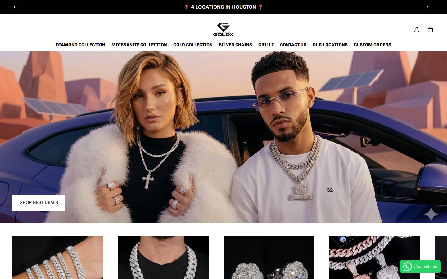 shopgoldx.com homepage screenshot