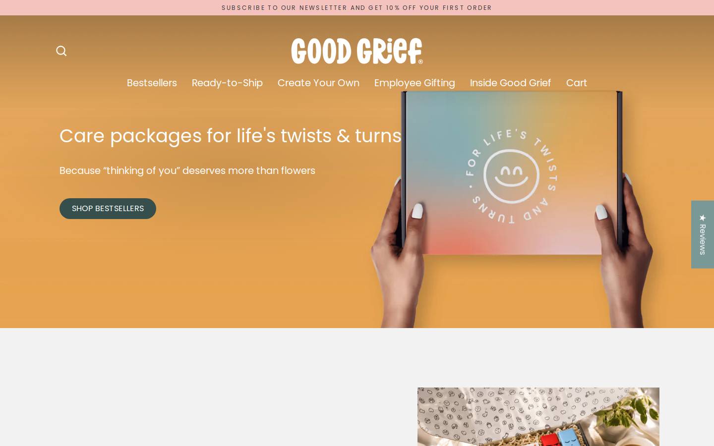shopgoodgrief.com homepage screenshot