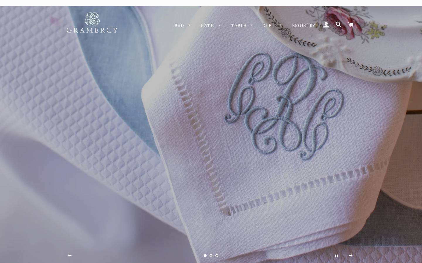 Gramercy Home homepage screenshot