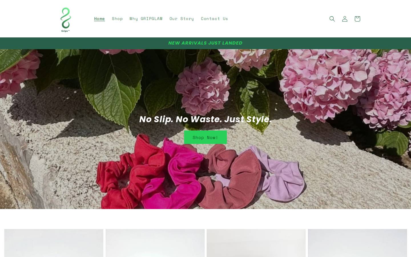 shopgrips.com homepage screenshot