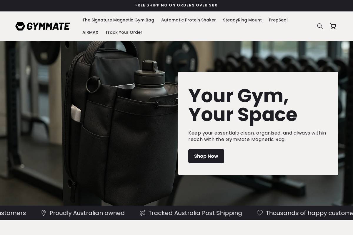 shopgymmate.com.au homepage screenshot