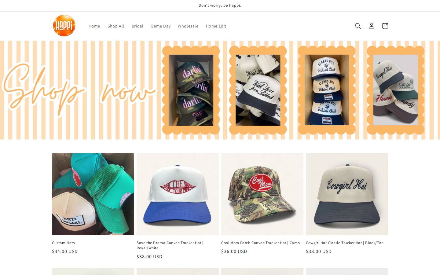 shophappi.com homepage screenshot