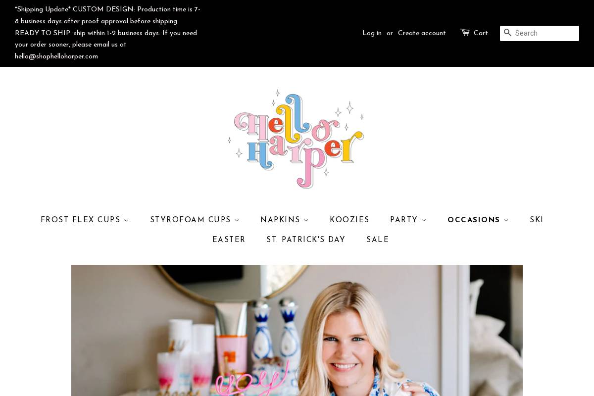 shophelloharper.com homepage screenshot