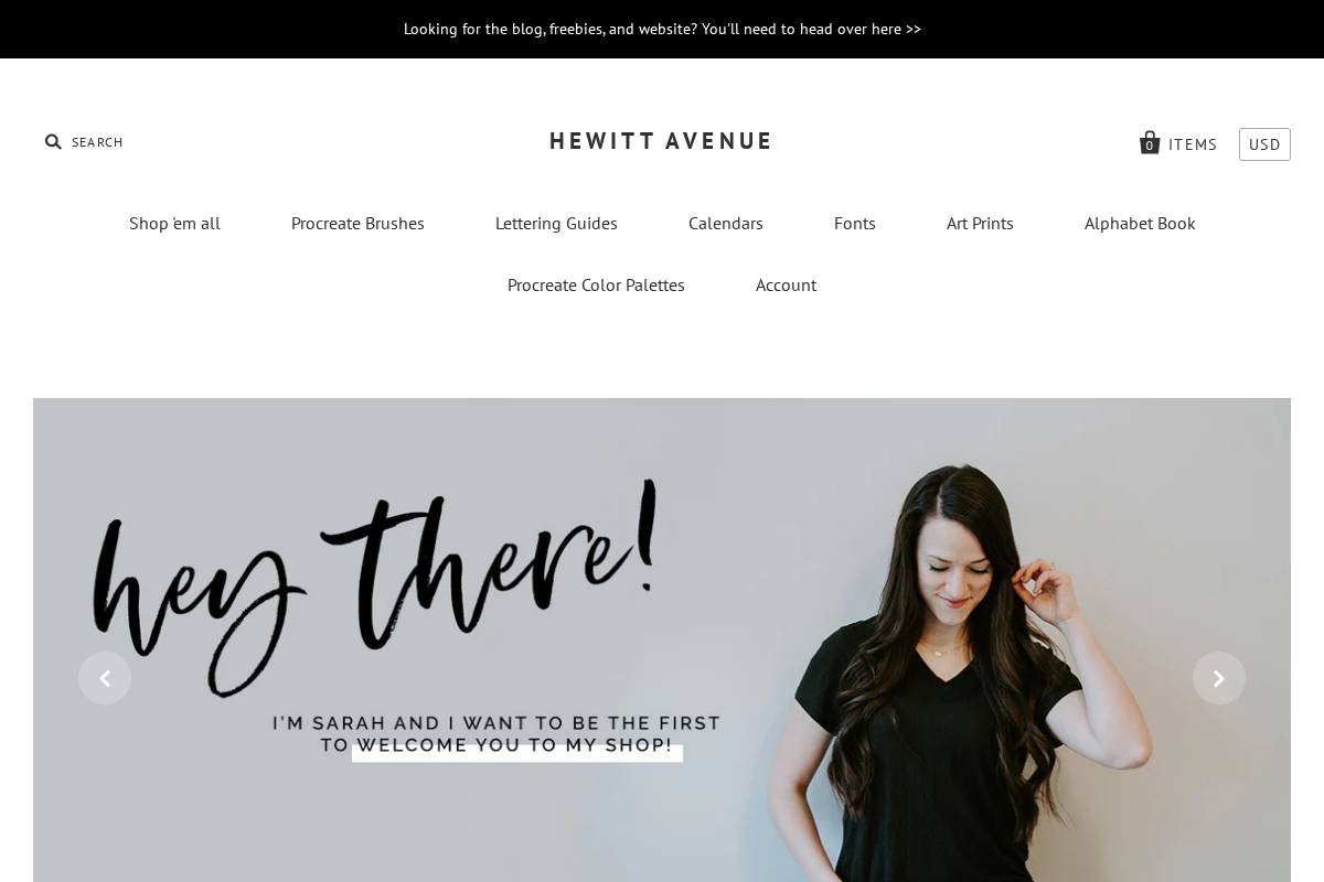 shophewittavenue.com homepage screenshot